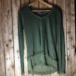 Sam Edelman military green v neck  blouse